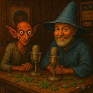 Sedrianox und Schlinggor mit Minzblättern